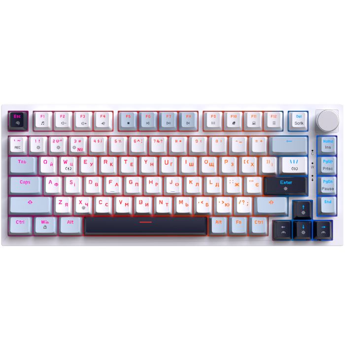 Клавіатура GAMEPRO Genesis Warden outemu swithes Blue/White (MK160BL) Комплектація клавіатура