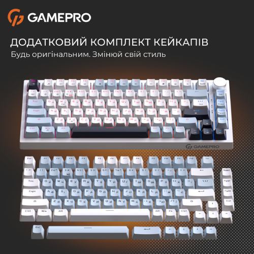 Клавіатура GAMEPRO Genesis Warden outemu swithes Blue/White (MK160BL) Підключення дротове