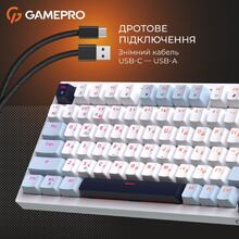 Клавіатура GAMEPRO Genesis Warden outemu swithes Blue/White (MK160BL)