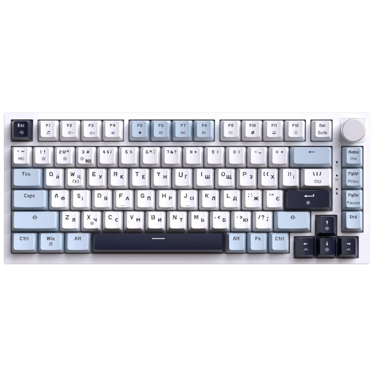Клавіатура GAMEPRO Genesis Warden outemu swithes Blue/White (MK160BL)