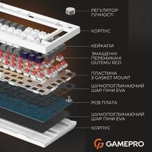 Клавіатура GAMEPRO Genesis Warden outemu swithes Gray/White (MK160P)
