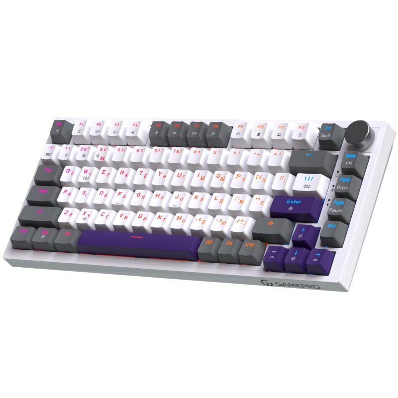 Клавіатура GAMEPRO Genesis Warden outemu swithes Gray/White (MK160P) Клас ігрова