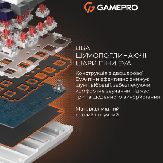 Покупка Клавіатура GAMEPRO Genesis Warden outemu swithes Gray/White (MK160P)