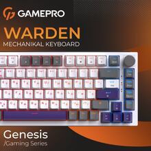 Клавіатура GAMEPRO Genesis Warden outemu swithes Gray/White (MK160P)