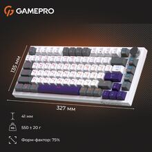 Клавіатура GAMEPRO Genesis Warden outemu swithes Gray/White (MK160P)