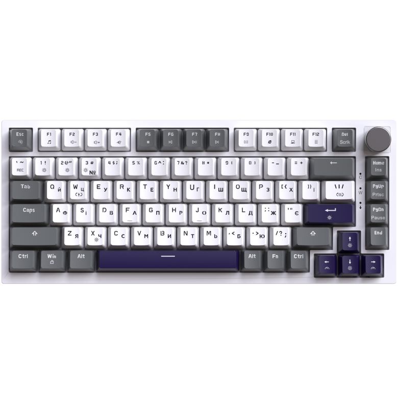 Клавіатура GAMEPRO Genesis Warden outemu swithes Gray/White (MK160P)