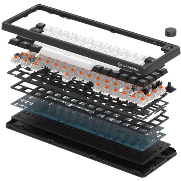 Клавіатура GAMEPRO Asgard Valhalla 65% RGB Black/White (MK210B Pro) Клас ігрова