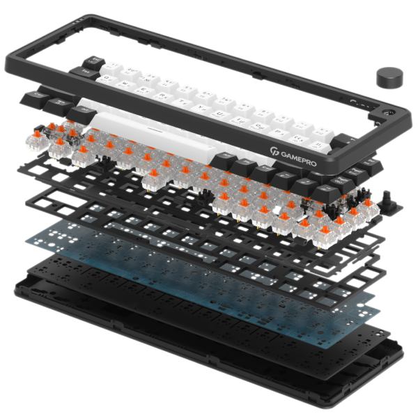 Клавиатура GAMEPRO Asgard Valhalla 75% RGB Black/White (MK160B Pro) Класс игровая