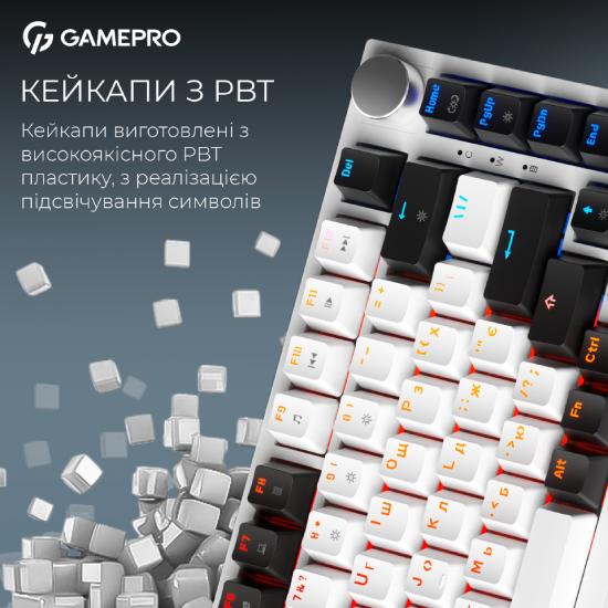 В інтернет магазині Клавіатура GAMEPRO Asgard Valhalla 75% RGB White/Black (MK160W Pro)
