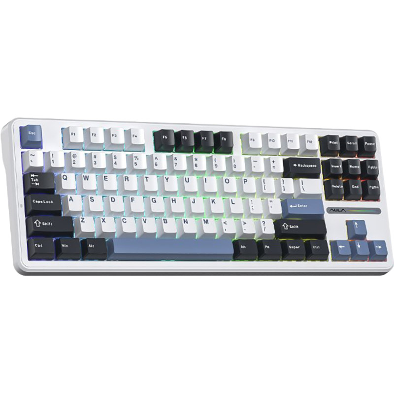 Клавіатура AULA F87 Gasket Greywood V3 Wireless/Bluetooth/USB White EN/UA (6948391208602) Комплектація клавіатура