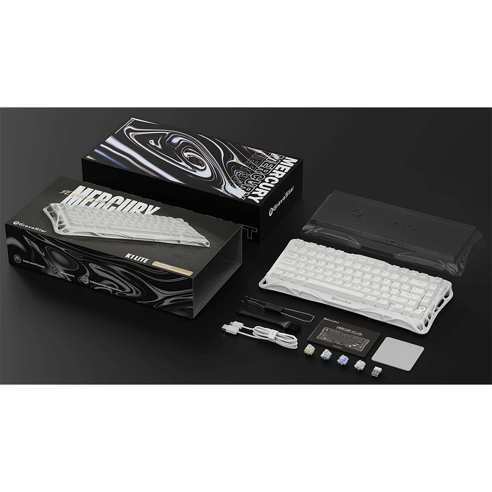 Клавиатура GRAVASTAR Mercury K1 Lite White (GSK1LITE_WHT) Конструкция механическая