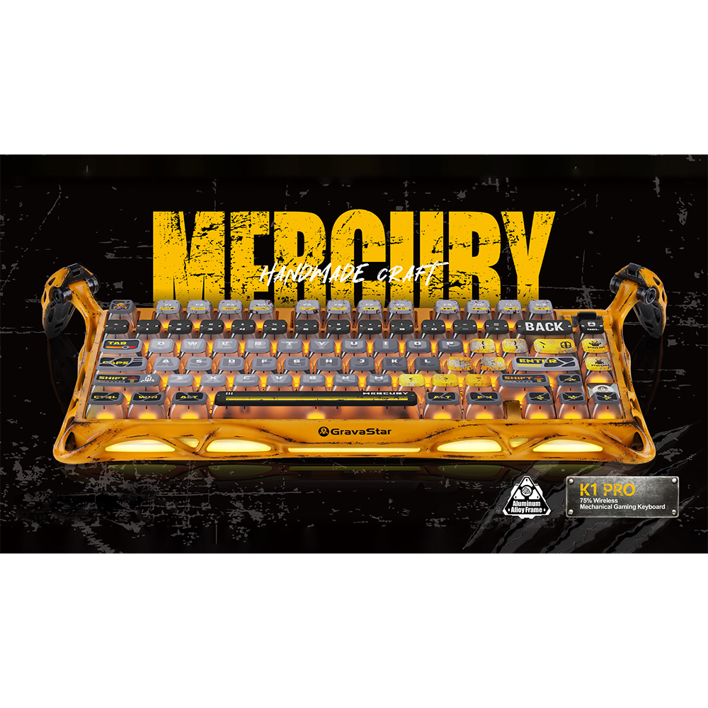 Фото Клавиатура GRAVASTAR Mercury K1 Pro Yellow (GSK1PRO_YLW)