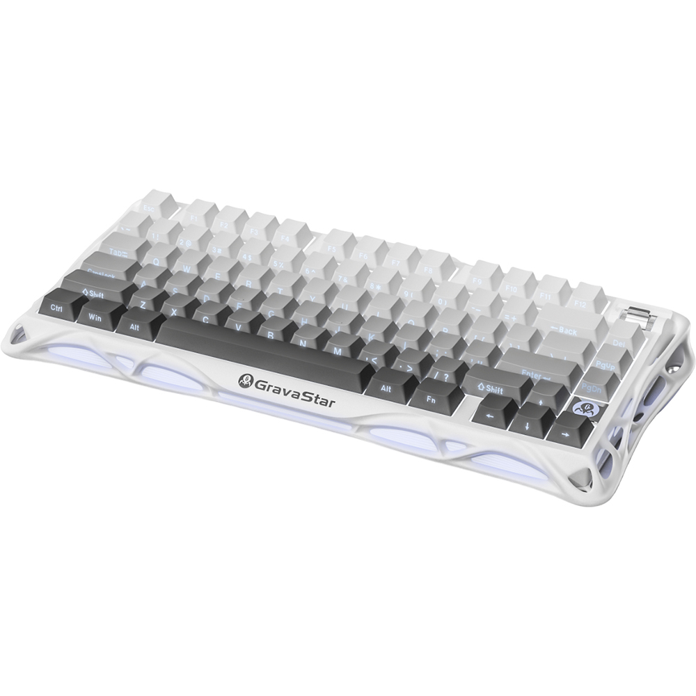 Клавіатура GRAVASTAR Mercury K1 White (GSK1_GWHT) Комплектація Клавіатура, USB-приймач, кабель USB Type-C - USB Type-A, документація, пулер для зняття клавіш, змінні PBT-ковпачки (4шт.), щітка, серветка