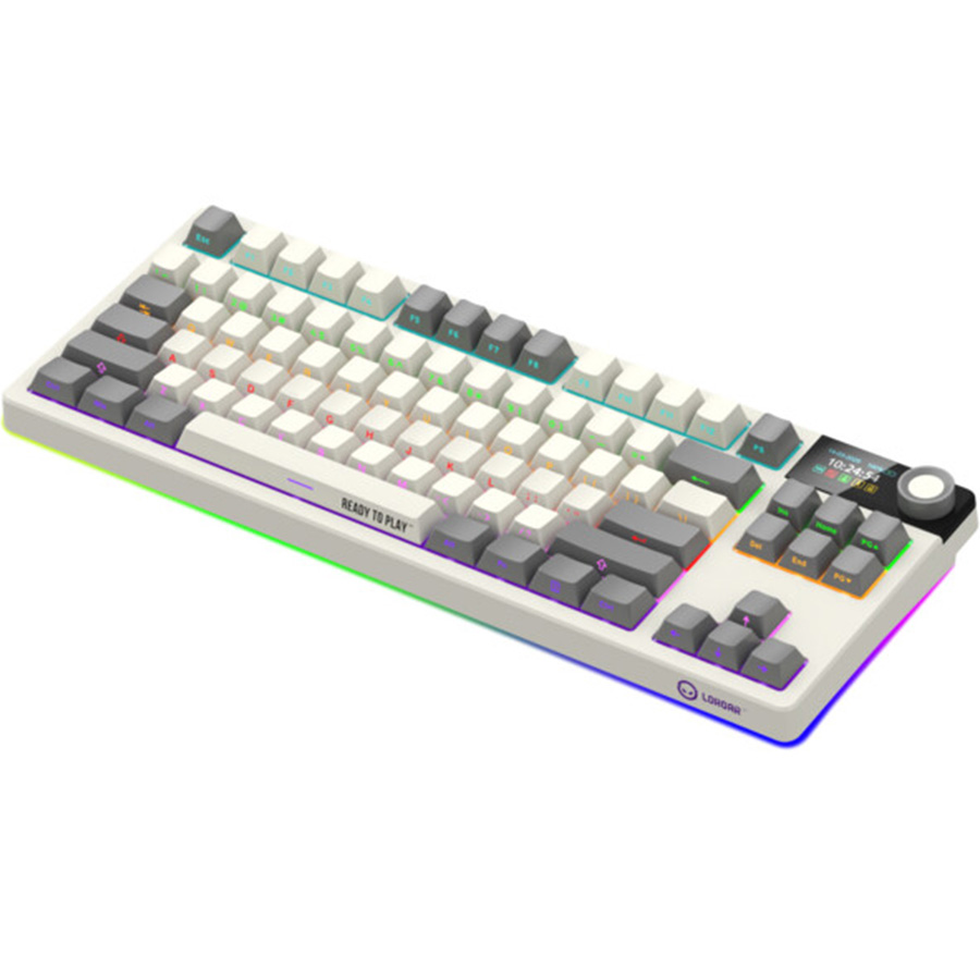 Зовнішній вигляд Клавіатура LORGAR KBP70TKLW Wireless TKL Mechanical Pro Beige (LRG-KBP70TKLW-RT-US)