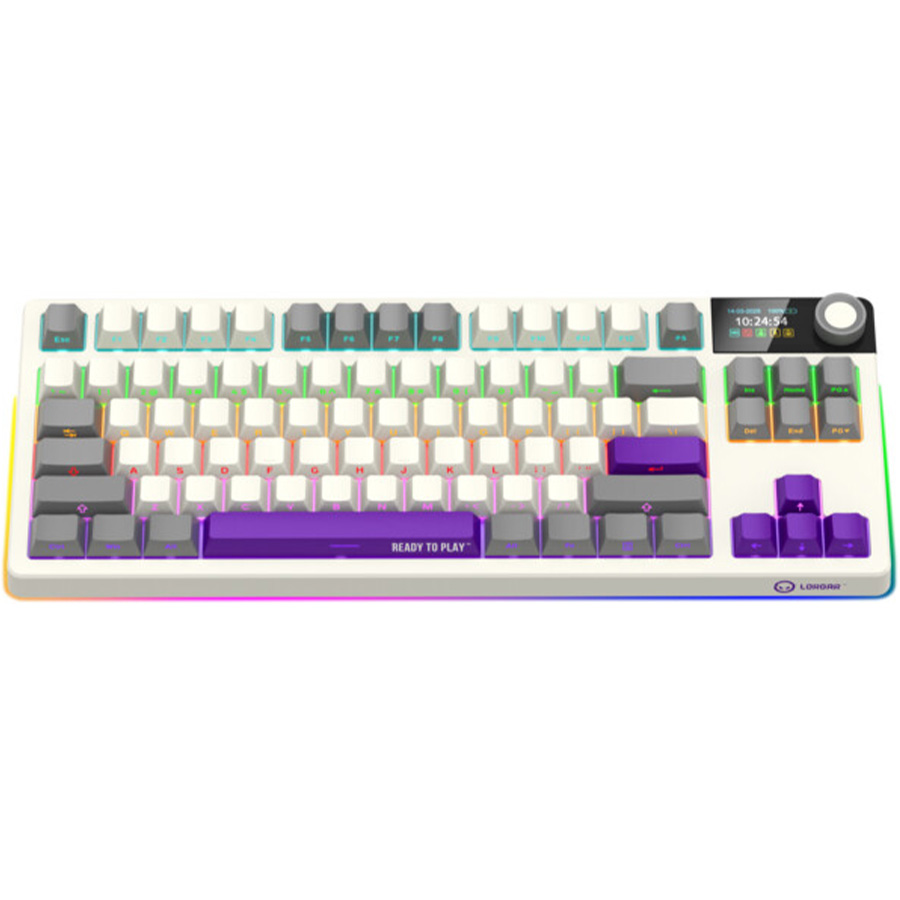 Клавіатура LORGAR KBP70TKLW Wireless TKL Mechanical Pro Beige (LRG-KBP70TKLW-RT-US) Додатково час повної зарядки – до 14,5 годин; акумулятор Li-Po ємністю 7200 мАг і забезпечує до 50 годин безперервної роботи на одному заряді