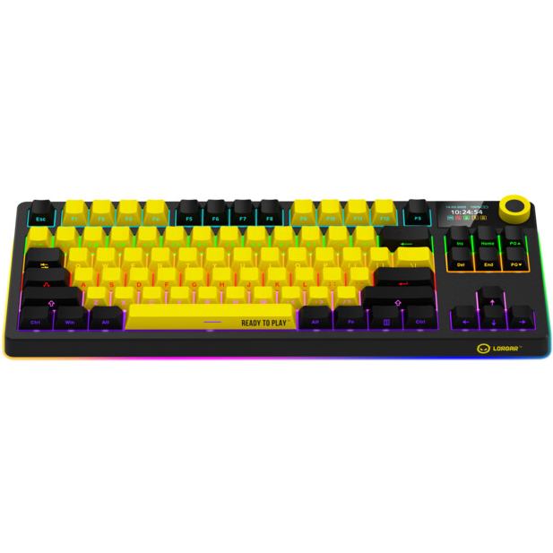 В Україні Клавіатура LORGAR KBP70TKLW TKL Mechanical Pro Black-Yellow (LRG-KBP70TKLW-YL-US)