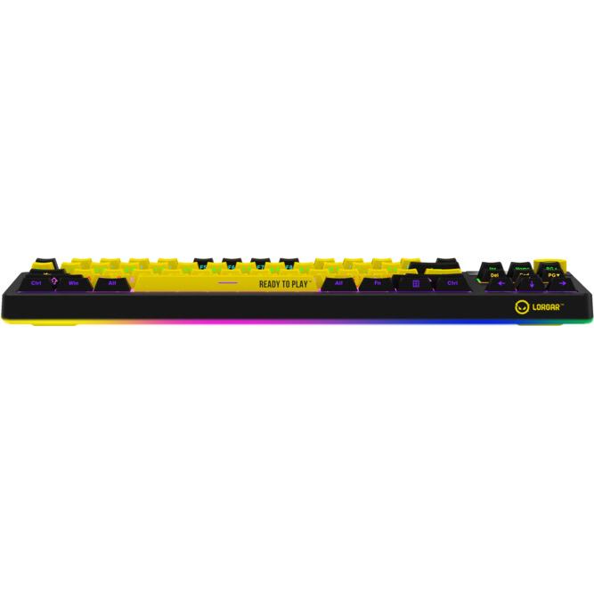 Зовнішній вигляд Клавіатура LORGAR KBP70TKLW TKL Mechanical Pro Black-Yellow (LRG-KBP70TKLW-YL-US)
