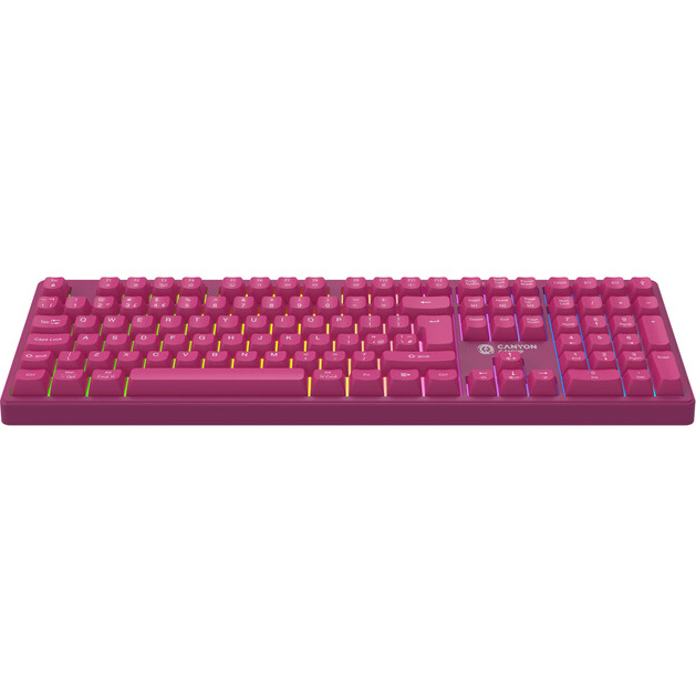Клавіатура CANYON Fortnax GKW-2 Pink (CND-SKBW2) Додатково Ресурс: 10 млн натискань; Акумулятор: li-ion 2000 мАг