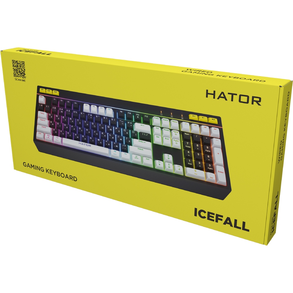 Зовнішній вигляд Клавіатура HATOR Icefall Black (HTK402UA)