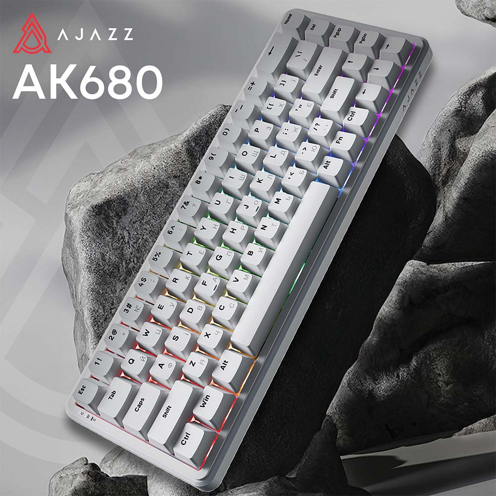 Клавиатура AJAZZ AK680 MAX RGB Magnetic Switches White (AK680-WM-W-A) Класс игровая