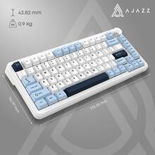 Клавиатура AJAZZ AK820 MAX RGB PLUS-Daydream White-Dark Blue (AK820MAX-DD-BWD)
