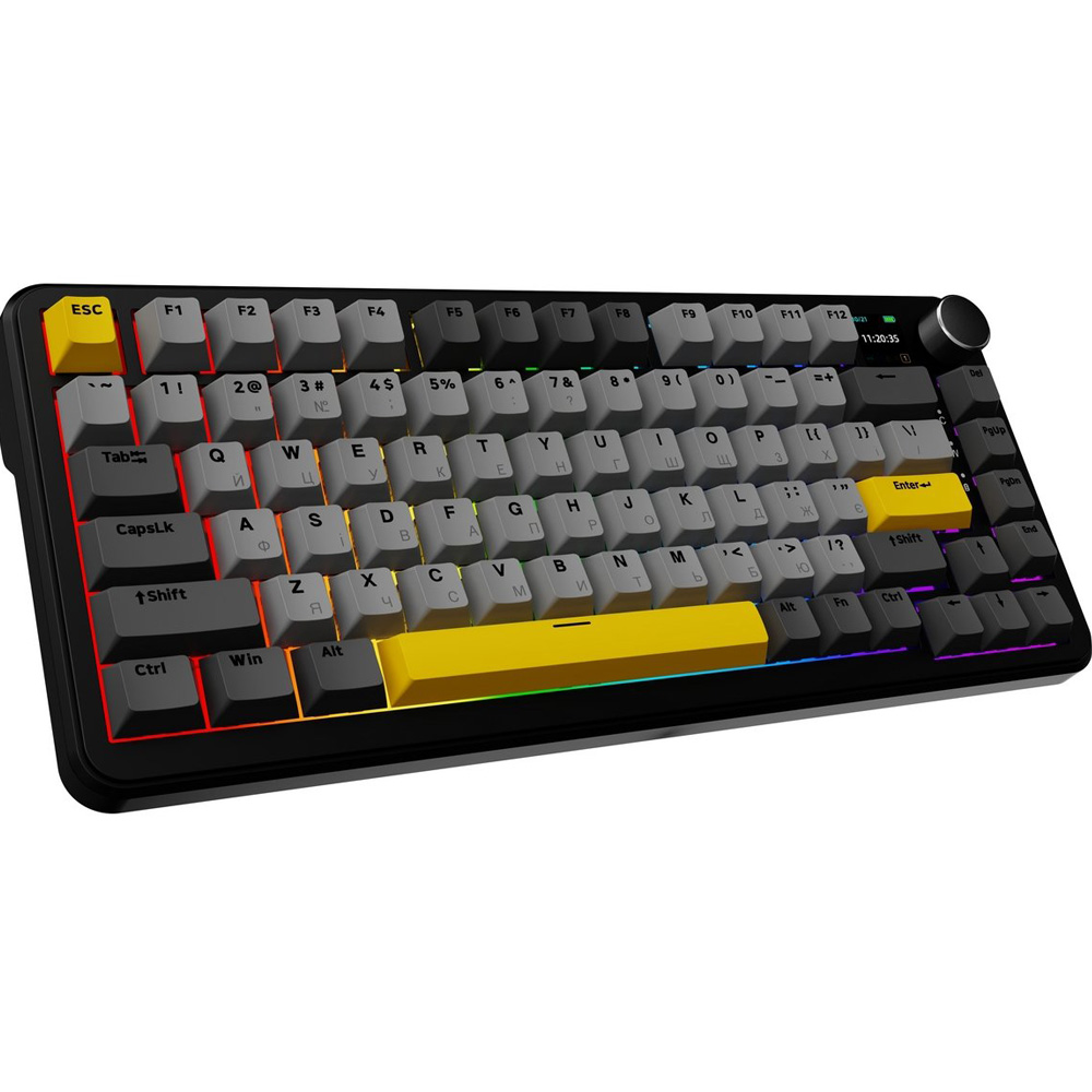 Клавиатура AJAZZ AK820 MAX RGB  PLUS-Daydream Switch-Black-Gray-Yellow-3 model (AK820MAX-DD-BGY) Класс игровая