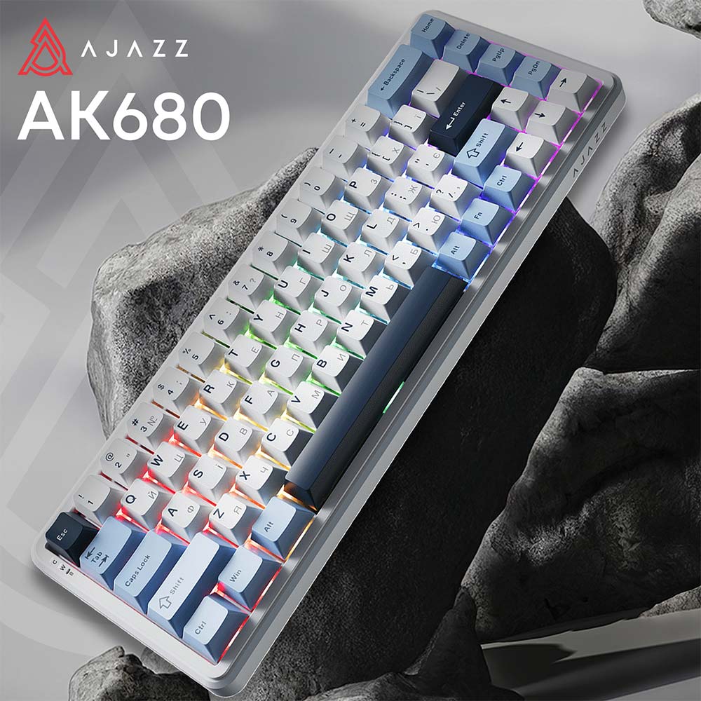 Клавиатура AJAZZ AK680 MAX RGB (8+8K) White-Dark Blue (AK680-M-BWD-A) Класс игровая