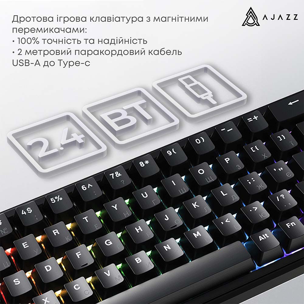 Фото Клавиатура AJAZZ AK680 MAX Magnetic Switch Black (AK680-WM-B-A)