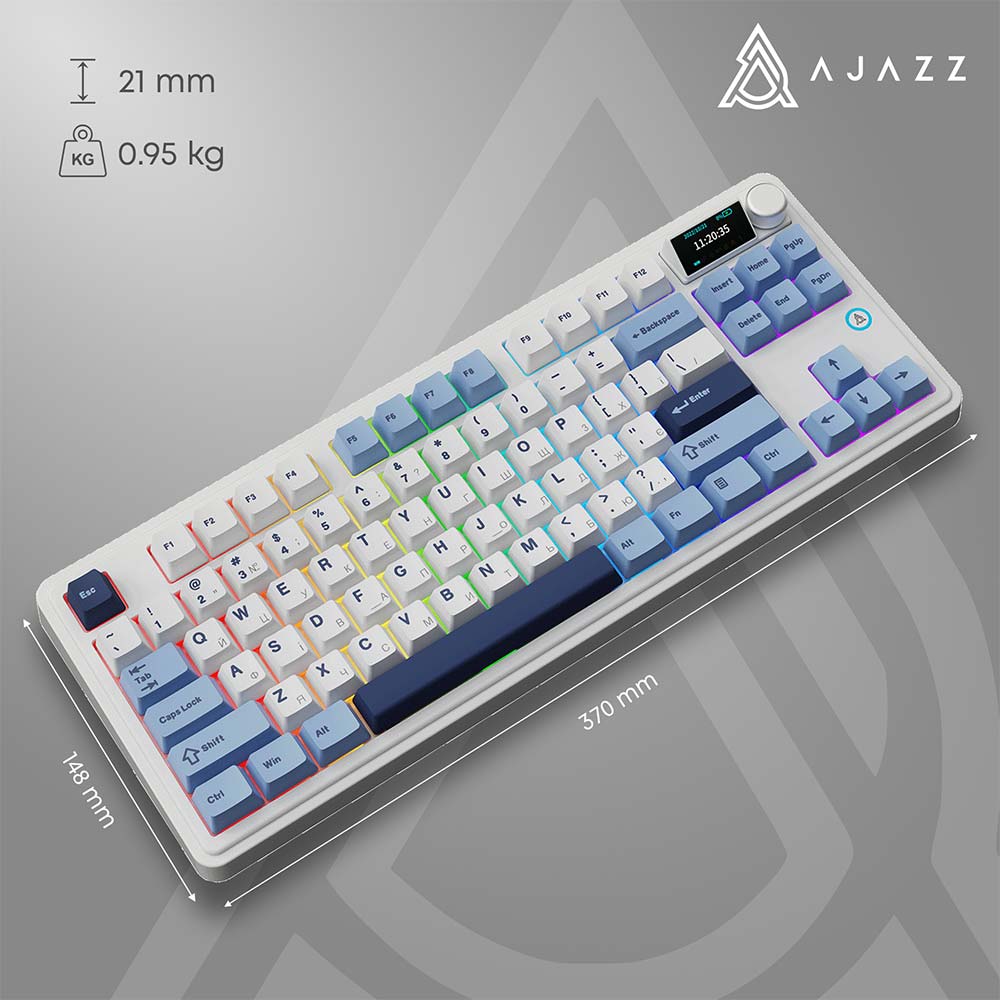 Фото Клавиатура AJAZZ AK870 Plus Murad Switch Blue/White/Navy (AK870-MU-BWD)