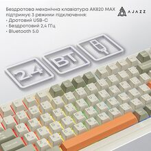 Клавіатура AJAZZ AK820 MAX Flying Fish Switch Retro Colour (AK820MAX-FF-R)