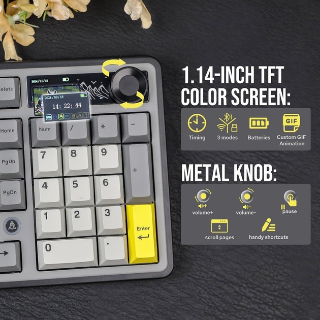 Клавиатура AJAZZ AK980 Clear Sky Switch Black/Gray/Yellow (AK980-CS-BGY) Класс игровая