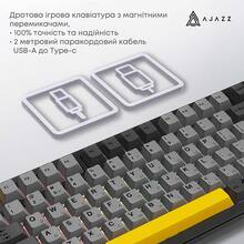 Клавиатура AJAZZ AK820 MAX Magnetic Switches Black/Gray/Yellow (AK820MAX-WM-BGY)