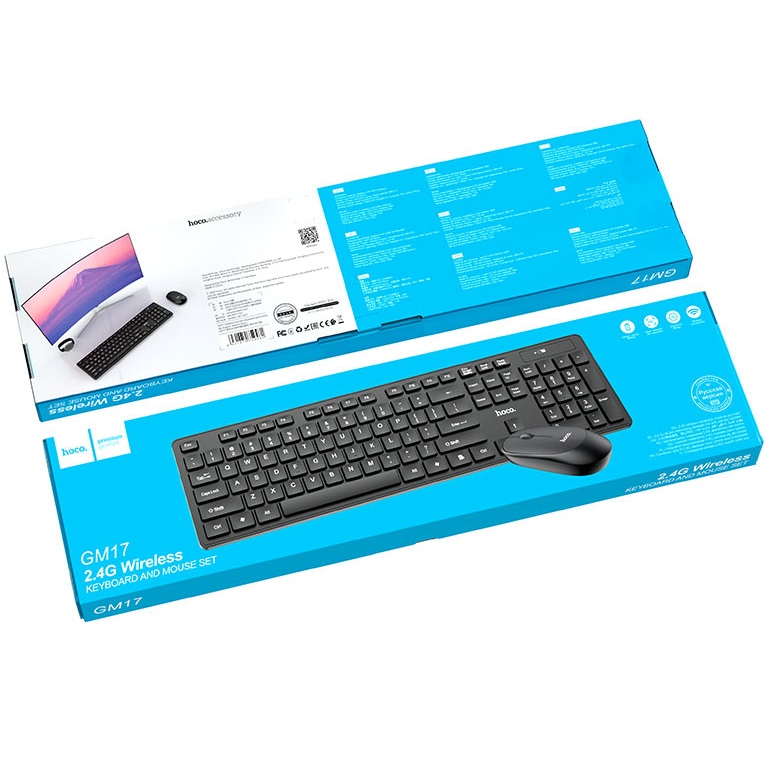 Зовнішній вигляд Комплект HOCO GM17 English Version Black (6931474759481)