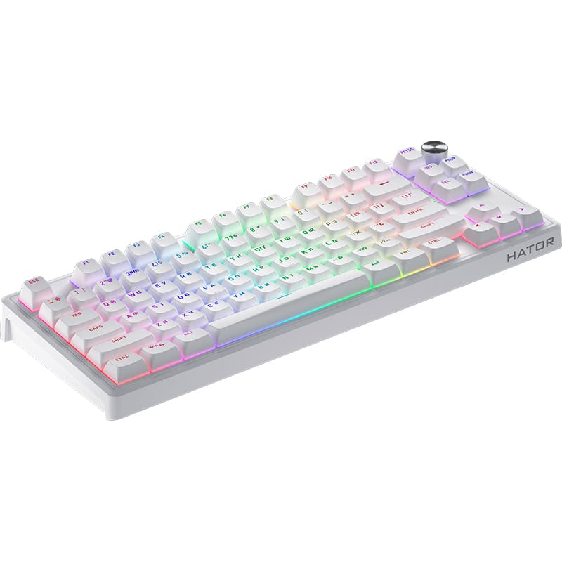 Зовнішній вигляд Клавіатура HATOR Skyfall 80 White (HTK1181UA)