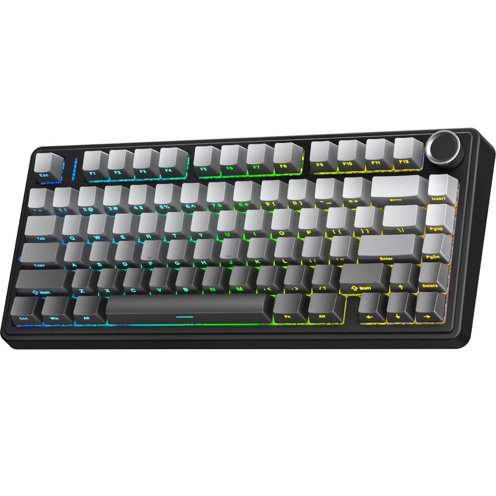 Клавіатура AULA F75 Black/Grey (6948391209913) Клавіатура AULA F75 Black/Grey (6948391209913) Додатково Hot swap; Система звукоізоляції Gasket Mount; Місткість акумулятора: 4000 мА; Форм-фактор: 75%