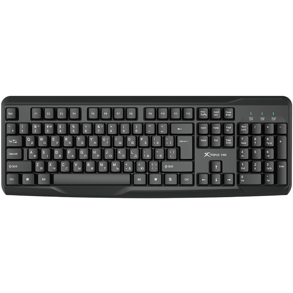 Комплект XTRIKE ME Black (MK-207UA) Комплектація клавіатура, миша, інструкція, гарантійний талон