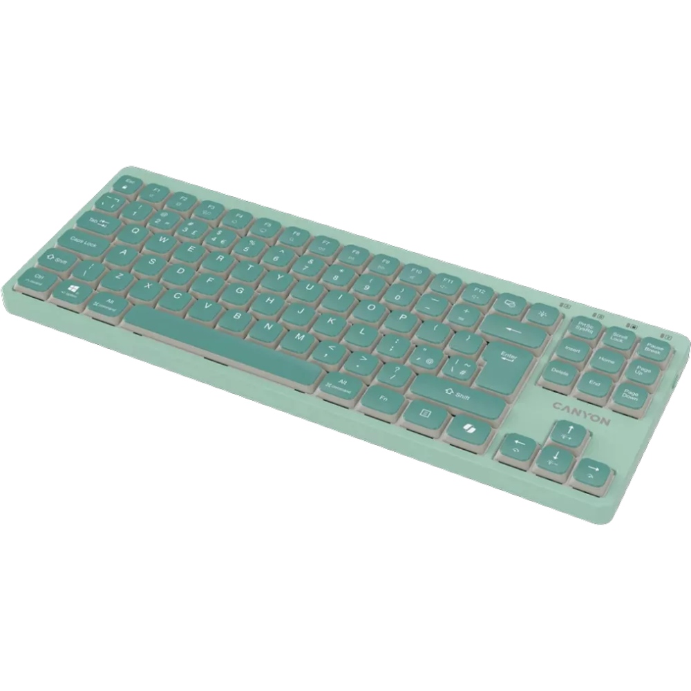 Клавиатура CANYON OnType 10 TKL Mechanical Silent Backlight Green (CNS-HKB10GR) Конструкция механическая