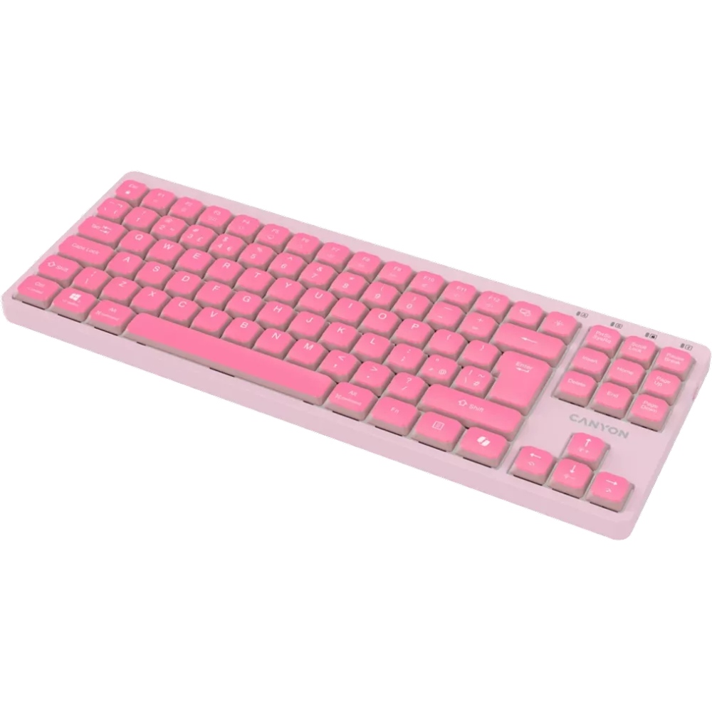 Клавиатура CANYON OnType 10 TKL Mechanical Silent Backlight Pink (CNS-HKB10P) Конструкция механическая
