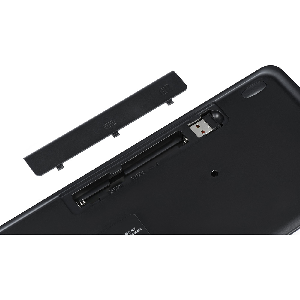 Клавіатура 2E KT100 WL Black (2E-KT100WB_UA) Додатково кількість клавіш 78 шт, вбудований тачпад