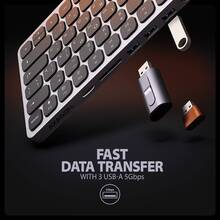 Клавиатура AXAGON KEYBOARD HMC-KB-CRL 9 in 1 Layout Silver/Black