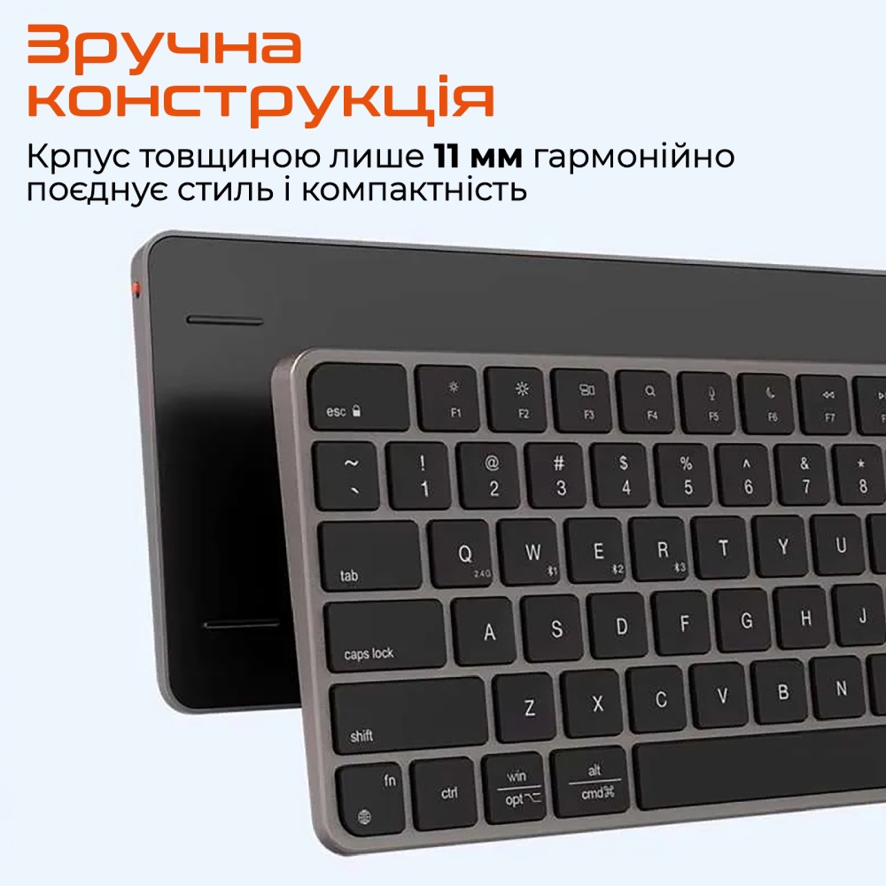 Клавиатура MEETION K210 Black (MT-K210MW-A-RUA) Комплектация  клавиатура, кабель USB-A/USB-C, адаптер USB-A, адаптер USB-C, инструкция пользователя