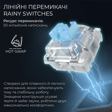 Клавиатура GAMEPRO Asgard Valhalla MK160W Pro Rainy Switch White/Black (MK160W-D-Pro)