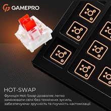 Клавіатура GAMEPRO Genesis Metallic MK110B Outemu Red Swithes Black
