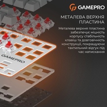 Клавиатура GAMEPRO Genesis Metallic MK110W Outemu Red Swithes White