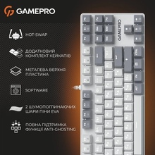 Клавиатура GAMEPRO Genesis Metallic MK110W Outemu Red Swithes White