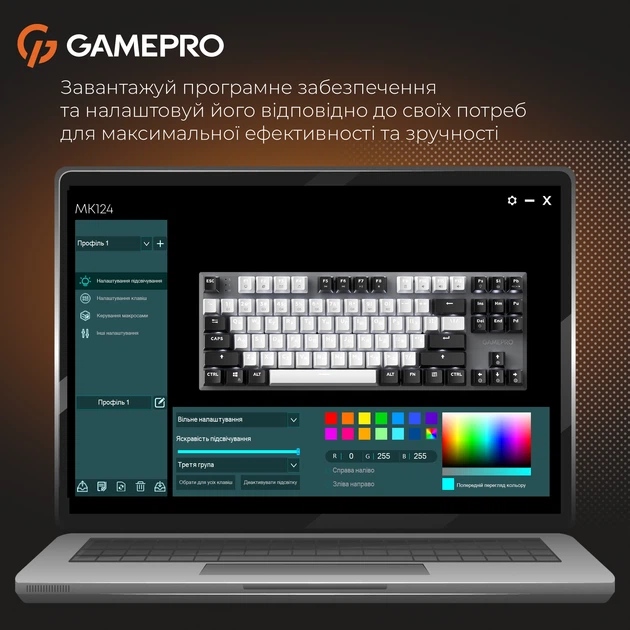 Фото 14 Клавиатура GAMEPRO Genesis Joker MK124G Outemu Red Swithes Gray