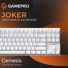 Клавиатура GAMEPRO Genesis Joker MK124W Outemu Red Swithes White