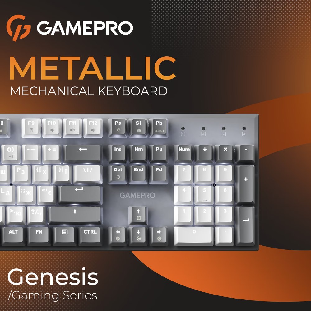 Заказать Клавиатура GAMEPRO Genesis Metallic MK144G Outemu Red Swithes Gray