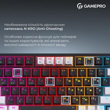 Клавиатура GAMEPRO Asgard Valhalla MK160W Pro Rainy Switch Black/White (MK160B-D-Pro)