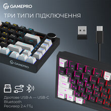 Клавиатура GAMEPRO Asgard Valhalla MK160W Pro Rainy Switch Black/White (MK160B-D-Pro)